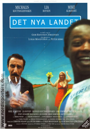 Det nya landet 2000 movie poster Mike Almayehu Michalis Koutsogiannakis Lia Boysen Geir Hansteen Jorgensen Writer: Peter Birro From TV
