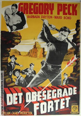 Only the Valiant 1952 movie poster Gregory Peck