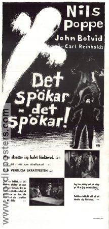 Det spökar det spökar 1943 movie poster Nils Poppe Carl Reinholdz John Botvid Hugo Bolander