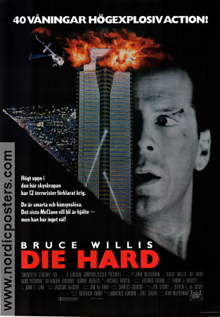 Die Hard 1988 movie poster Bruce Willis Alan Rickman Bonnie Bedelia John McTiernan