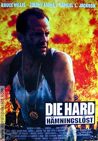 Die Hard with a Vengeance 1995 movie poster Bruce Willis Jeremy Irons Samuel L Jackson John McTiernan