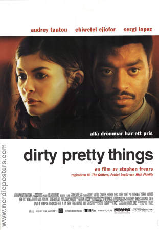 Dirty Pretty Things 2003 poster Audrey Tautou Stephen Frears