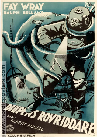Below the Sea 1933 movie poster Ralph Bellamy Fay Wray Albert S Rogell