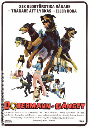 The Doberman Gang 1972 movie poster Julie Parrish Byron Mabe Hal Reed Byron Chudnow Dogs