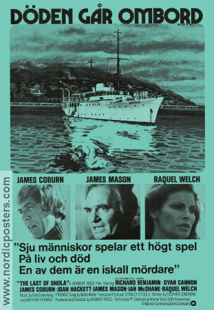 The Last of Sheila 1973 movie poster James Coburn James Mason Raquel Welch Herbert Ross Ships and navy