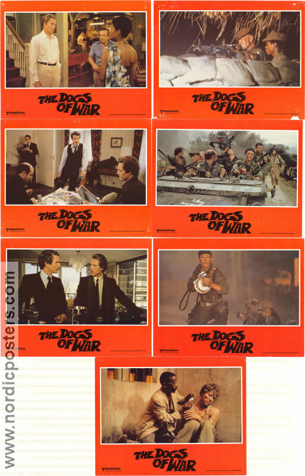The Dogs of War 1980 lobby card set Christopher Walken Tom Berenger Colin Blakely John Irvin