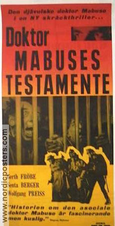 Das Testament des Dr Mabuse 1933 movie poster Rudolf Klein-Rogge Otto Wernicke Thomy Bourdelle Fritz Lang