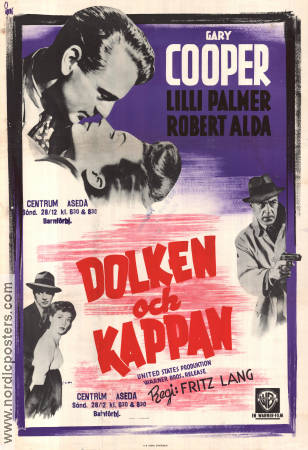 Cloak and Dagger 1947 movie poster Gary Cooper Lilli Palmer Fritz Lang