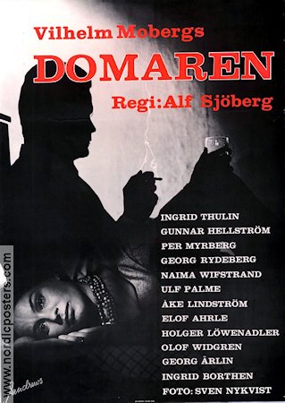 Domaren 1960 poster Ingrid Thulin Alf Sjöberg