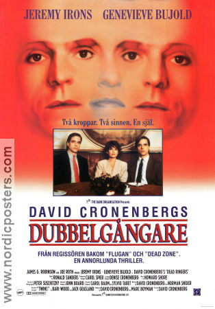 Dead Ringers 1988 movie poster Jeremy Irons Genevieve Bujold David Cronenberg Country: Canada