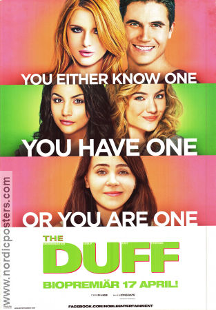 The Duff 2015 movie poster Mae Whitman Bella Thorne Robbie Amell Ari Sandel