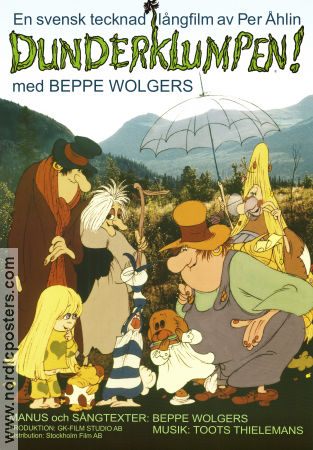 Dunderklumpen 1974 movie poster Beppe Wolgers Gösta Ekman Jens Wolgers Halvar Björk Per Åhlin Music: Toots Thielemans Animation