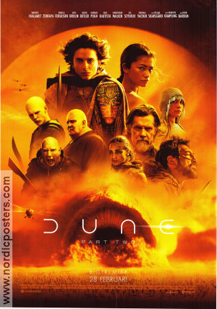 Dune: Part Two 2024 movie poster Timothée Chalamet Zendaya Rebecca Ferguson Denis Villeneuve