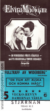 Elvira Madigan 1967 movie poster Pia Degermark Thommy Berggren Lennart Malmer Bo Widerberg Romance