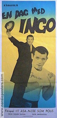 En dag med Ingo 1960 movie poster Ingemar Johansson Boxing