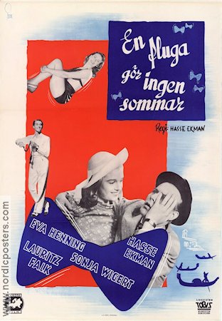 En fluga gör ingen sommar 1947 movie poster Eva Henning Hasse Ekman