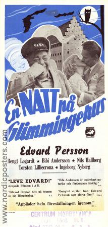 En natt på Glimmingehus 1954 movie poster Edvard Persson Bibi Andersson Bengt Logardt Torgny Wickman