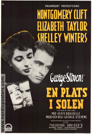 A Place in the Sun 1951 poster Elizabeth Taylor George Stevens