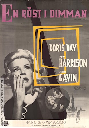 Midnight Lace 1960 movie poster Doris Day Rex Harrison Telephones