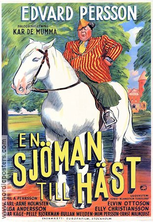 A Sailor on Horseback 1940 movie poster Edvard Persson Karl-Arne Holmsten Elvin Ottosson Emil A Lingheim Horses