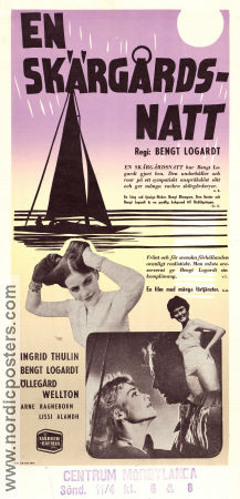 En skärgårdsnatt 1953 movie poster Ingrid Thulin Öllegård Wellton Lissi Alandh Bengt Logardt Skärgård Ships and navy