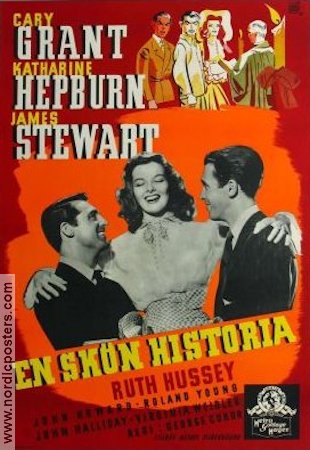 The Philadelphia Story 1940 movie poster Cary Grant Katharine Hepburn James Stewart George Cukor