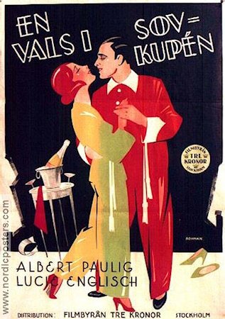 Ein Waltzer im Schlafcoupe 1932 movie poster Albert Paulig Trains Eric Rohman art
