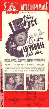 A Yank at Eton 1942 poster Mickey Rooney Norman Taurog