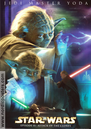 Episode II Attack of the Clones 2002 movie poster George Lucas Find more: Yoda Find more: Star Wars