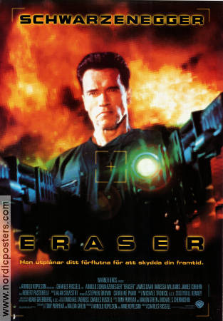 Eraser 1996 poster Arnold Schwarzenegger Chuck Russell