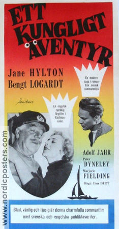 Ett kungligt äventyr 1956 movie poster Jean Anderson Jane Hylton Bengt Logardt Adolf Jahr Dan Birt