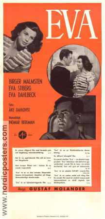 Eva 1948 poster Birger Malmsten Gustaf Molander