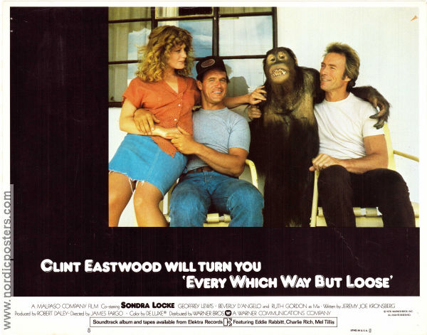 Every Which Way But Loose 1978 lobby card set Clint Eastwood Sondra Locke Geoffrey Lewis James Fargo