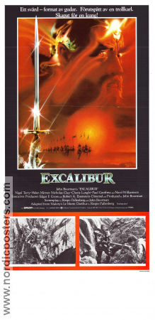Excalibur 1981 movie poster Nigel Terry Helen Mirren Nicholas Clay John Boorman