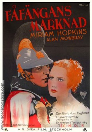 Becky Sharp 1935 movie poster Miriam Hopkins Alan Mowbray