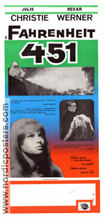 Fahrenheit 451 1966 poster Oskar Werner Francois Truffaut