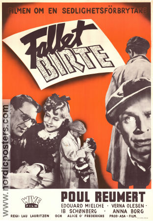 Affaeren Birte 1945 movie poster Poul Reumert Anna Borg Verna Olesen Lau Lauritzen Denmark