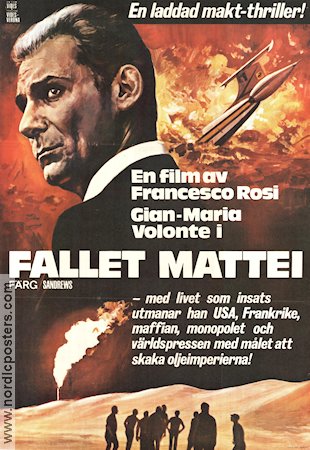 Il caso Mattei 1971 poster Gian Maria Volonté Francesco Rosi