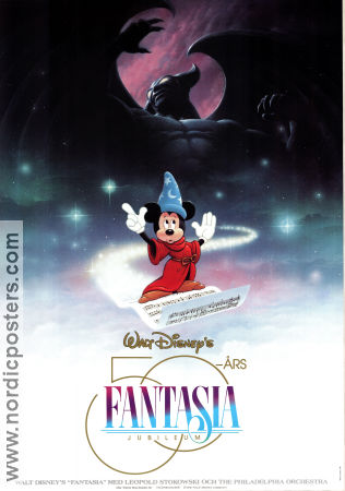 Fantasia 1940 movie poster Leopold Stokowski Mickey Mouse Musse Pigg James Algar Musicals