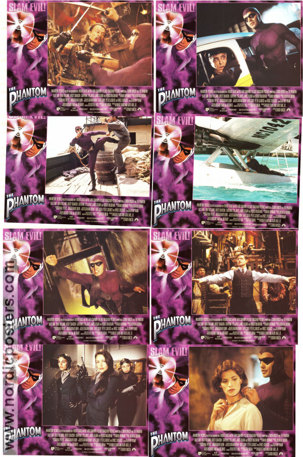 The Phantom 1996 lobby card set Billy Zane Kristy Swanson Treat Williams Simon Wincer From comics