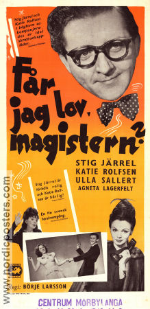 Får jag lov magistern! 1947 poster Stig Järrel Börje Larsson
