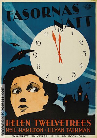 The Cat Creeps 1930 movie poster Helen Twelvetrees Clocks
