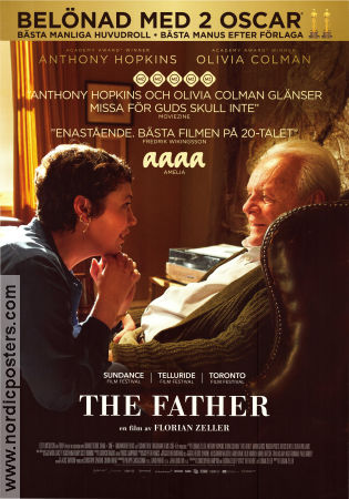 The Father 2020 movie poster Anthony Hopkins Olivia Colman Mark Gatiss Florian Zeller