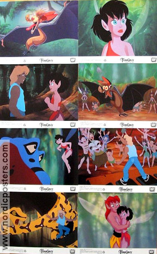 FernGully: The Last Rainforest 1992 lobby card set Samantha Mathis Bill Kroyer Animation