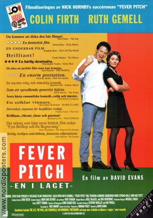 Fever Pitch 1996 movie poster Colin Firth Ruth Gemell David Evans