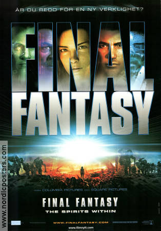 Final Fantasy: The Spirits Within 2001 movie poster Ming-Na Wen Alec Baldwin Steve Buscemi Hironobu Sakaguchi Animation Asia