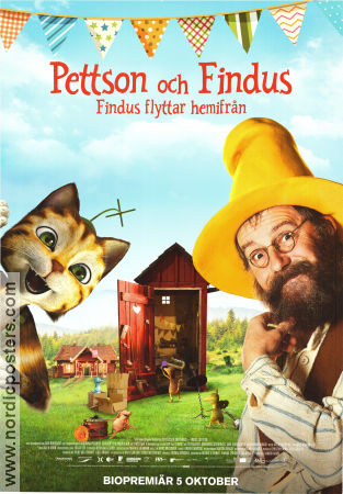 Findus flyttar hemifrån 2018 movie poster Marianne Sägebrecht Pettson och Findus Ali Samadi Ahadi Animation