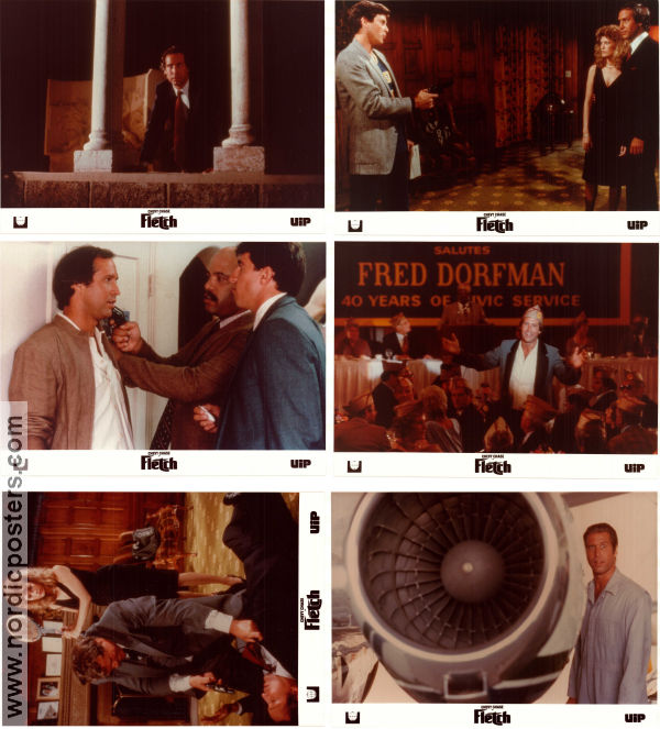 Fletch 1985 lobby card set Chevy Chase Joe Don Baker Dana Wheeler-Nicholson Michael Ritchie