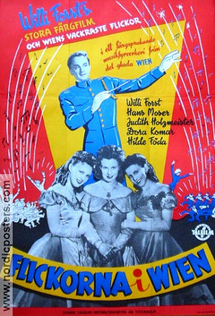 Wiener Mädeln 1949 movie poster Anton Edthofer Judith Holzmeister Willi Forst Country: Austria Musicals