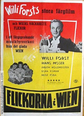 Wiener Mädeln 1949 movie poster Anton Edthofer Judith Holzmeister Willi Forst Country: Austria Musicals